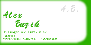 alex buzik business card